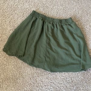 Don’t ask why chiffon olive green skort